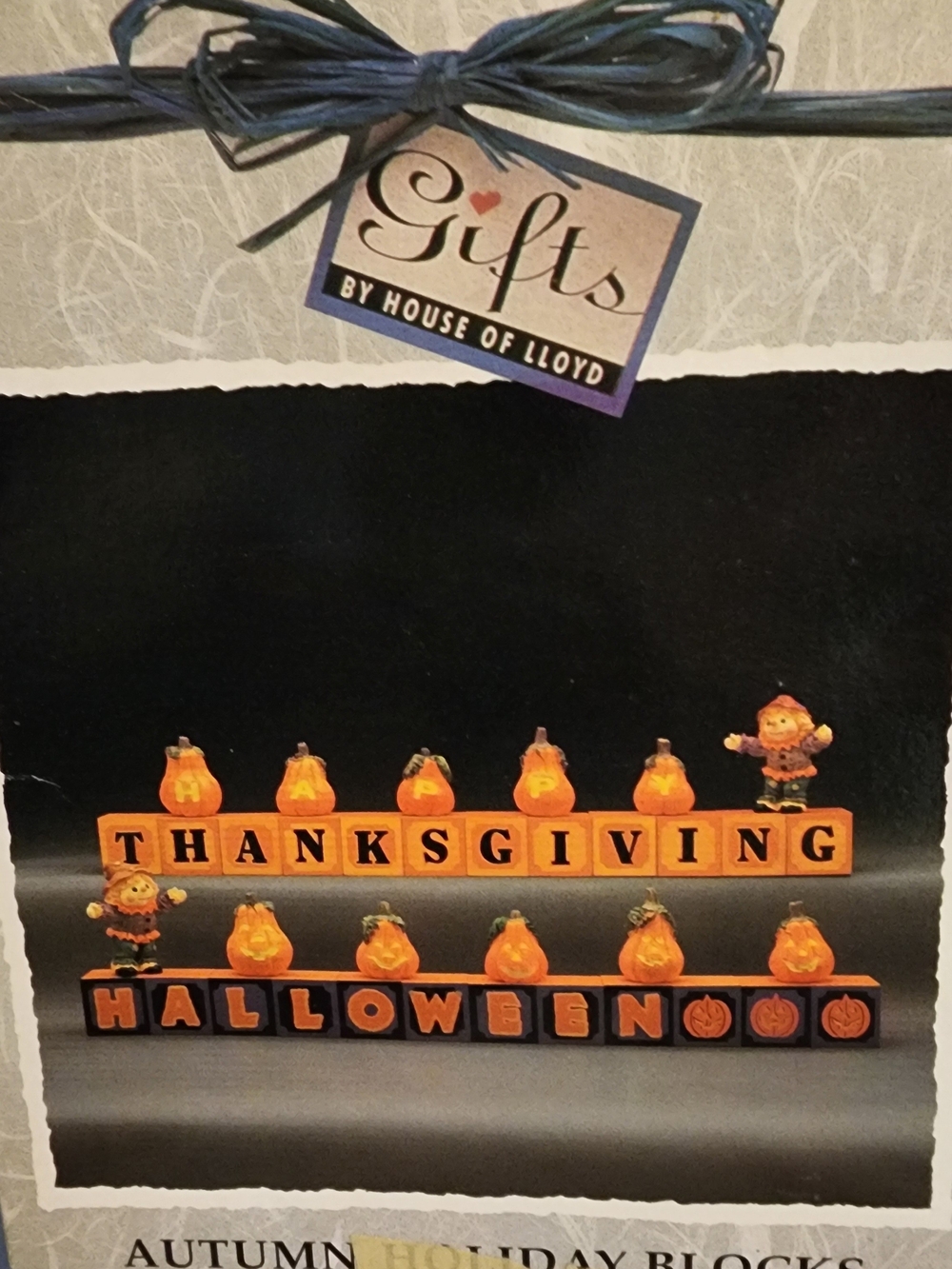 Retro House Of Lloyd- Reversibl Holiday Blocks - Thanksgiving & Halloween